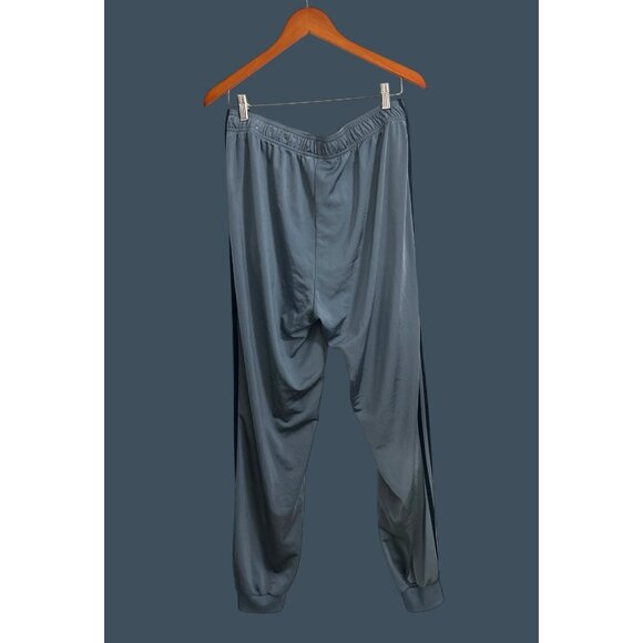Adidas Mens Gray Track Pants XL Polyester Spandex Elastic Waistband Joggers - Picture 2 of 8